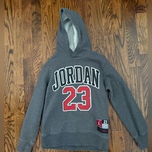 Jordan Kids Charcoal and Red Hoodie